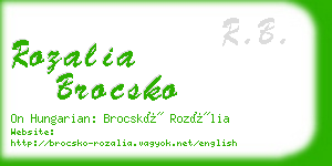 rozalia brocsko business card